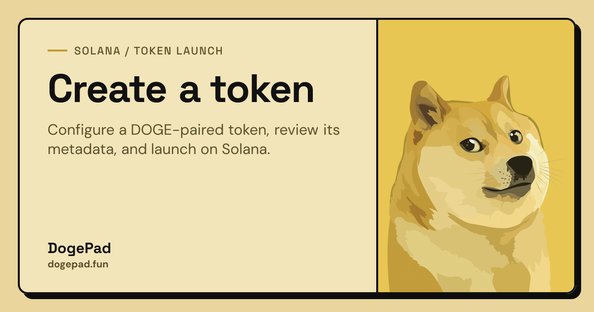 Create a token | DogePad